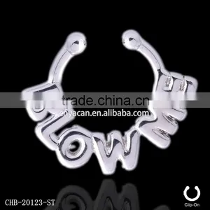 Brass Fake Septum India Nose Rings thumbnail-3