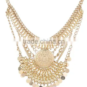 European and American High-end 2 Color Fashion Jewelry Pendant Chain Accessories Multilayer Necklace for Woman thumbnail-1