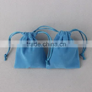 Small Size Black Printed Velvet Drawstring Bags thumbnail-6
