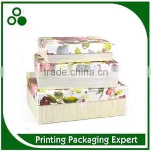 ELEGANT BOUTIQUE PAINTING PRINTING FLOWER CARDBOARD GIFT PAPER BOX thumbnail-3