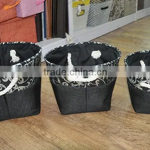 2015 Fashion Canvas Fabric Storage Basket thumbnail-2