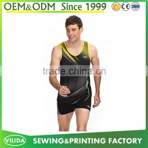 Hot Sale Sublimation Custom Women's Running Wear Cheap Price Men Singlet Jersey thumbnail-2