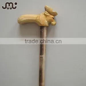 Hand Carved Multi Types Animal Head Wooden Trekking Pole thumbnail-1