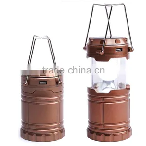 Ultra Bright Portable LED Camping Lantern Solar Flashlight thumbnail-1
