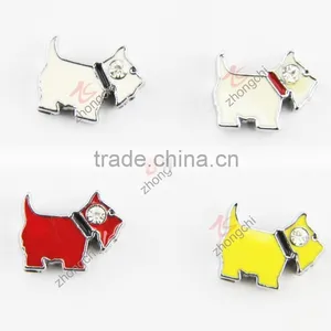 Hot Selling Crystals Enamel Dog Charms thumbnail-1
