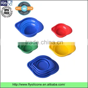 Hot Sale on Amazon Customized Logo 4 Pcs Premium Silicone Measuring Cups Set thumbnail-6