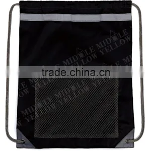 2016 Factory Wholesale Cheap Promotional Nylon Sport Mesh Drawstring Backpack Bag thumbnail-6