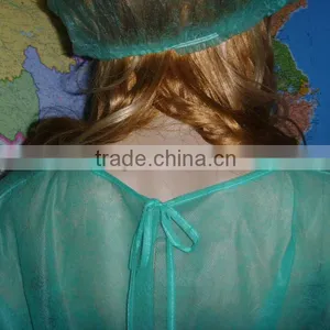 pp Green Isolation Gowns With Tie-neck,tie-waist and Short Sleeve thumbnail-1