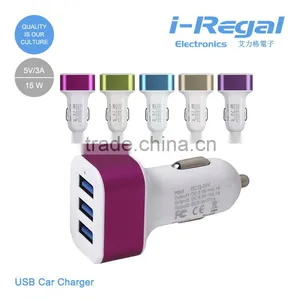 Universal Colorful Usb Mini Car Chargr for Iphone/ipad/samsung Car Usb Adapter thumbnail-1