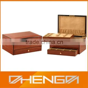 High Quality Custom Made-in-china Antique Wooden Watch and Cufflink Box (ZDS-SE181) thumbnail-1