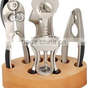 Hot Sale Wooden Stand Kitchen Tool Set Stainless Steel thumbnail-1