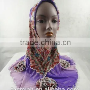 OEM Muslim Hijab,whole Sale Muslim Hijab,latest Muslim Hijab With Flower, thumbnail-1