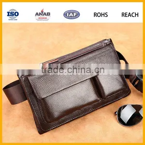 Western Fashion Men and Women PU Small Waist Bag With Zipper and Mobile Phone Compartment thumbnail-4