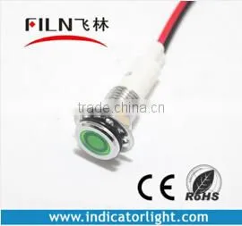 10mm Flat Head Meter Led Turn Control Panel Indicator Light Lamp 220v ac With Wire thumbnail-1