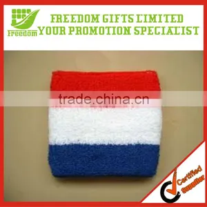 Hot Sale Fashion Custom Sport Three Color Cotton Wristband thumbnail-1
