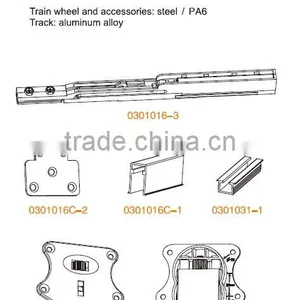 Sliding Door Mechanism With Soft Close for Wooden Wardrobe Sliding Door Fittings thumbnail-1
