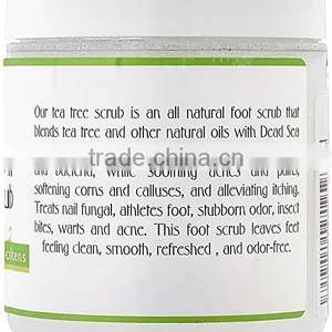 Tea Tree Oil 100% Natural Body & Foot Scrub 12 oz With Dead Sea Salt and Essential Oils Antifungal, Exfoliates & Moisturizes thumbnail-2