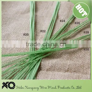 24 Gauge Green Floral Wire Paper Wrap thumbnail-5