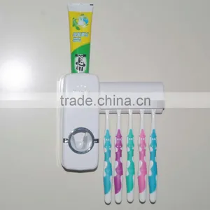 Wholesale Children Automatic Toothpast Dispenser Toothbrush That Dispenses With Brush Holder Bathroom Set thumbnail-1