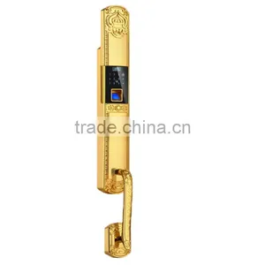 Seatrend Fingerprint Passwords Credit Card the Spare Key to Unlock Zinc Alloy Red Bronze High-end Villa Smart Door Lock thumbnail-1