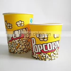 Food Grade Take Out Paper Popcorn Cups thumbnail-1