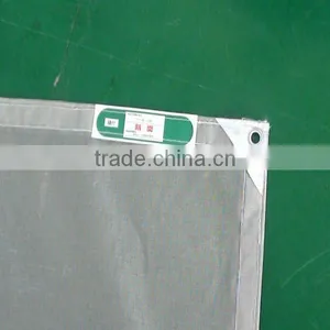 250D/24*24 Grey 130g/sqm Fire Retardent PVC Mesh Sheet Used in Construction for Japan Market thumbnail-4