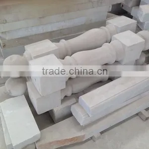 White Marble Baluster Light Stair Handrail thumbnail-3