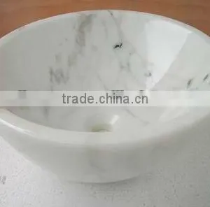 Polished Guangxi White Round Marble Sinks thumbnail-1
