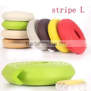 M024 Safety Baby Product Rubber Plastic Stripe L Edge Protector,corner Edge Guard thumbnail-1