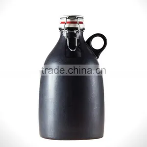 Customized Round Beer Bottle Ceramic Beer Growler thumbnail-3