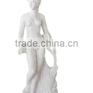 Marble Woman Sculpture Pedestal thumbnail-1
