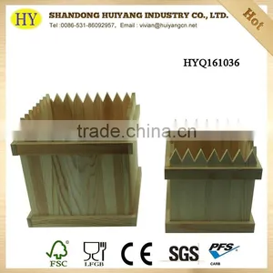 Unfinished Wooden Pot Bucket for Plant Flower thumbnail-1