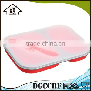 Welcome OEM Easy to Use Collapsible Food Container With Lid Fork thumbnail-1