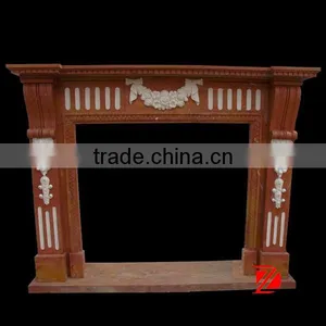 Sinplestyle Yellow Marble Fireplace Mantel thumbnail-1