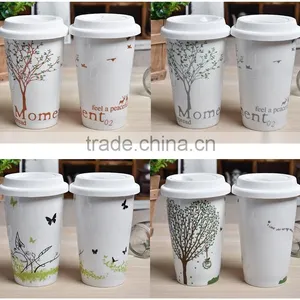 Custom Ceramic Coffee Mug With Silicone Lid thumbnail-4
