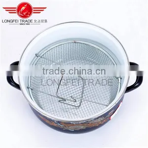 810EDG Enamel Frying Cooking Pot/ Deep Fat Fryer /enamel Frying Pan thumbnail-3