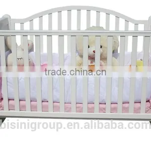 European Style New Born Baby Bed, Wooden Baby Crib Multifunction Baby Crib Bed With Drawer thumbnail-2