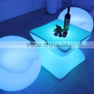 PE Material Illuminated Bar Interactive Led Table for Indoor or Outdoor Using thumbnail-2