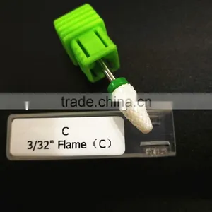 Shank Diameter 2.3mm Fine Type FCeramic Burr For Nail 1 Piece Huaxing Flame Head Huaxing Head Diameter thumbnail-2