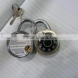 Round Combination Locks With Key thumbnail-1