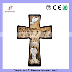 Ceramic Jesus Wall Cross Ornament Hanging thumbnail-5