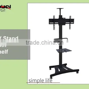 Metal Plasma Monitor Metal Display Holder Rotated TV Stand With Shelf thumbnail-5