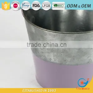 Galvanized Metal Decorative Planters Outdoor Decorative Beautiful Plant Pots thumbnail-5