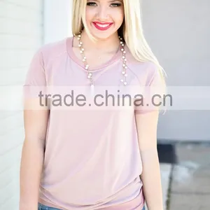 t Shirt Design 2017 Women Super Soft Lightweight Solid Short Raglan Sleeve Tops Knitwear Women thumbnail-2