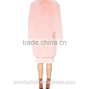 2016 Best Selling Winter Women Pink Sexy Fox Fur Coat OEM Service thumbnail-2