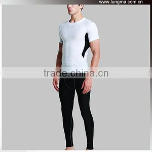 Men's Fitness Custom Rash Guard Short Sleeve Long Tight Pants Compression Activewear thumbnail-4