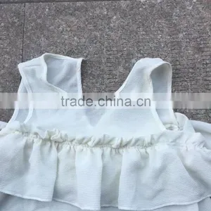 Women Flower Trimming Light Yellow T-shirt Factory Closeouts thumbnail-4