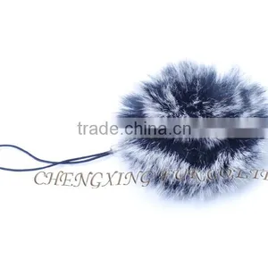 CX-A-54G Mobile Phone Straps Women Rex Rabbit Fur Cell Phone Charm thumbnail-1