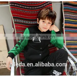 Fashion New Style Children Boys Printed Leg and Chest Color Block Sleeve Jacket thumbnail-1