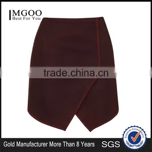 Popular 2016 Angled Wrap Airtex Mini Skirt Wine Elegant Skirts Curly Willow Table Skirts thumbnail-1
